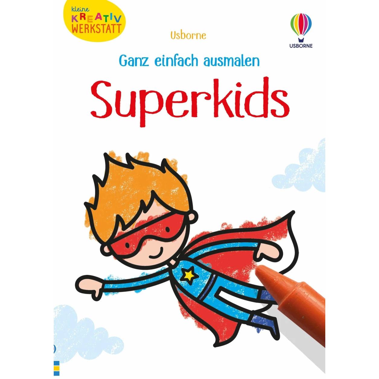 Thumbnail - Usborne Publishing Kleine Kreativ-Werkstatt - Ganz einfach ausmalen: Superkids