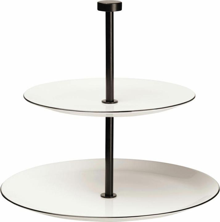 ASA Selection Etagere a 2 livelli rotondo Ligne noire D. 21 cm, 26.5 c