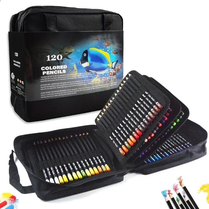 Image du produit The Toy Company 120 Stück Farbstifte, Buntstifte Set für Künstler, Profis und Hobbyisten (Multicolore, 120 x)