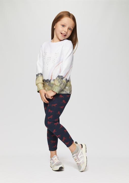 Actual product image S.Oliver Sweatshirt Gemustertes Sweatshirt mit Glitzer-Herzchen (92)