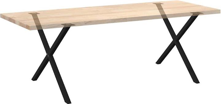 Image du produit vidaXL Pieds de table de salle à manger en X 2 pcs. 90x(72-73) cm noir Pied de table en acier