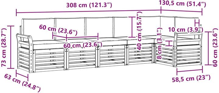 Produktbild vidaXL Outdoor-Sofa
