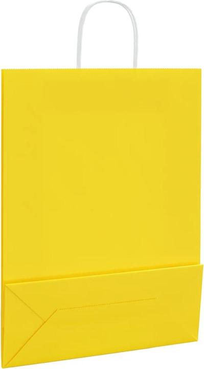Actual product image VidaXL Kraft paper bags 50 pcs. with handle yellow 15x8x21 cm paper bag (Gift bag, 50 x)