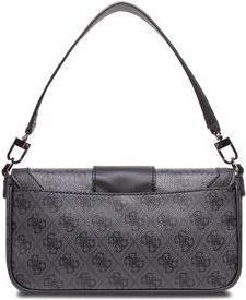 Actual product image Guess Brightside, Polyurethane, Textile Bag, 4G Logo, Coal, For Women