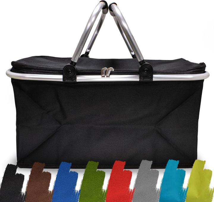 Actual product image e-Best Faltbarer Einkaufskorb 25L mit Deckel-Reissverschluss