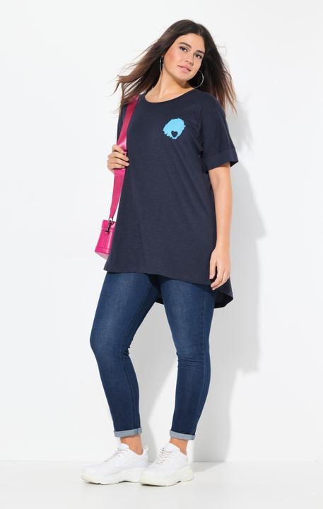 Produktbild Ulla Popken T-Shirt, Rückendruck, Oversized, Rundhals, Halbarm (50, 52)