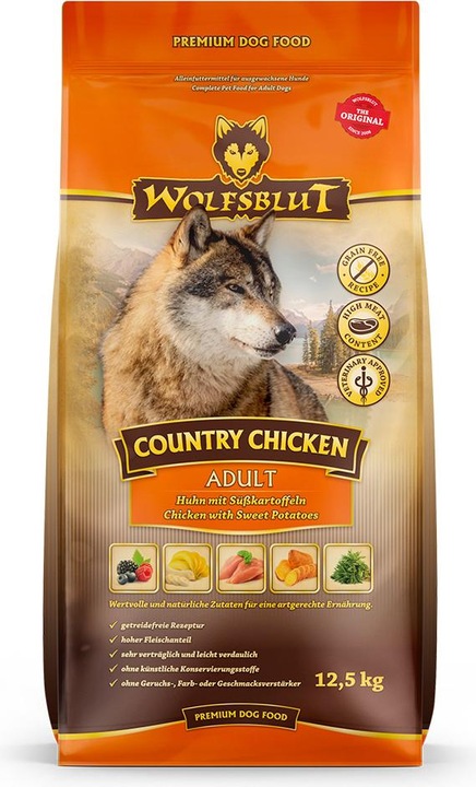 Produktbild Wolfsblut Country Chicken Huhn & Süsskartoffel (Adult, 1 Stk., 12500 g)
