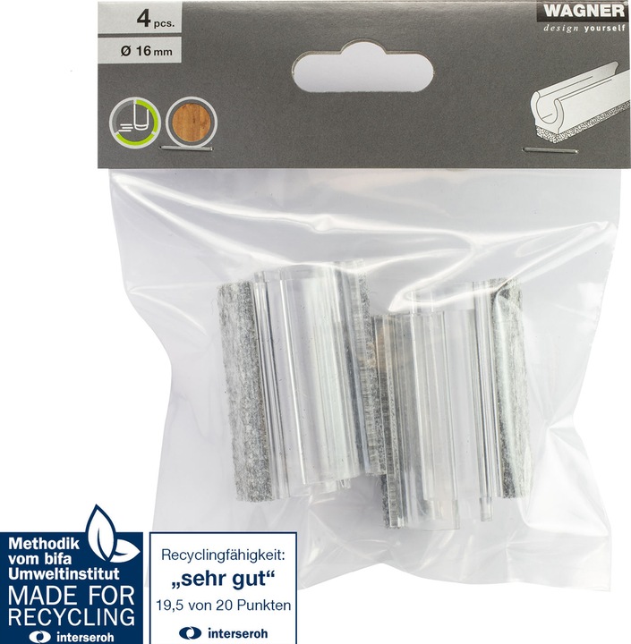 Produktbild Wagner System Klemmschalengleiter (Filzgleiter, 4 Stück)