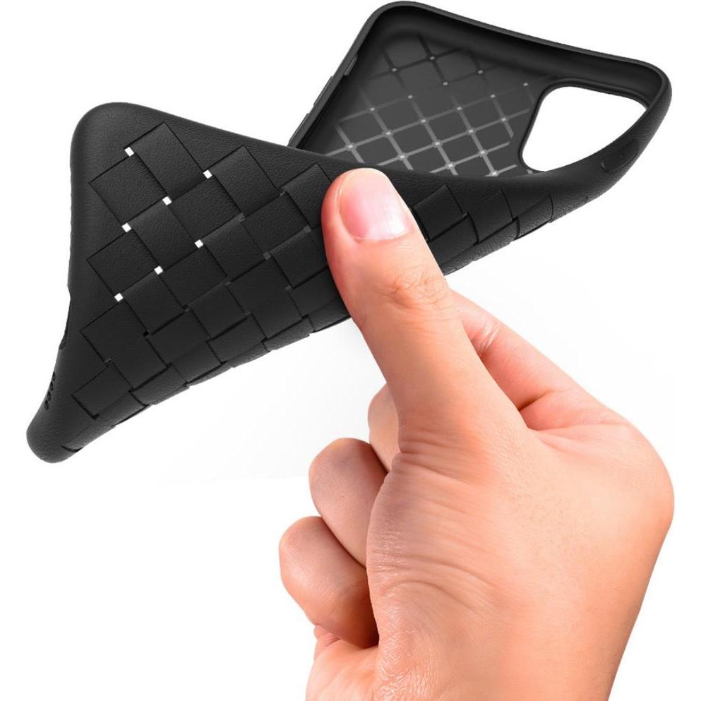 Thumbnail - Devia Woven Pattern Design Soft Case iPhone 11 Pro black (Apple iPhone 11 Pro), Smartphone Hülle, Schwarz