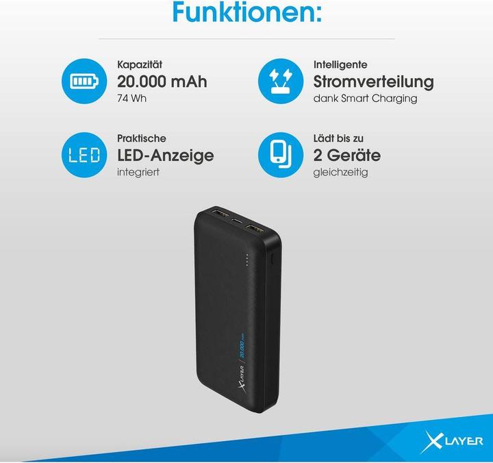 Produktbild Xlayer Solid (20000 mAh, 74 Wh)