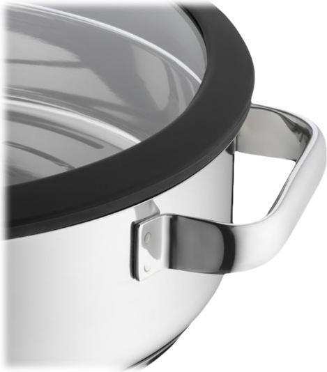 Produktbild WMF Kochtopf Dampfgarer rund 28cm Glasdeckel Silikonrand Vitalis Edelstahl