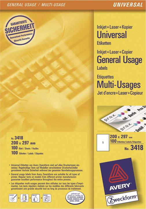 Produktbild Avery Universal-Etiketten