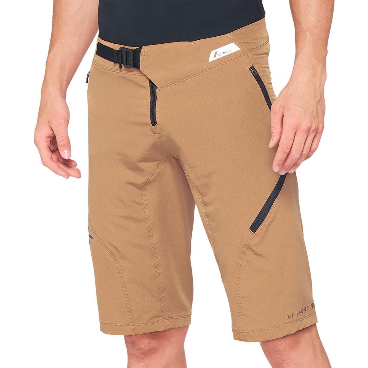 100%, Herren, Velohosen, Airmatic Herren Bikeshort (28, 29, 30), Braun, 30, 29, 28