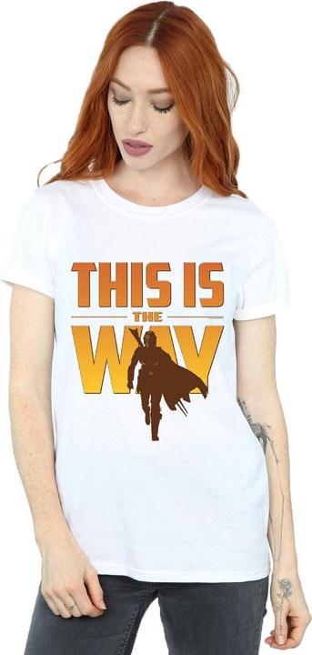 Actual product image Star Wars Womens/Ladies The Mandalorian This Is The Way Cotton Boyfriend T-Shirt (4XL)