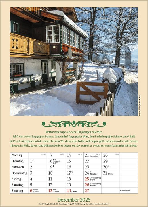 Actual product image Landleben mit Hundertjährigem Kalender 2025 (A3, Hardcover, German)
