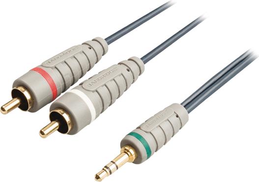 Bandridge Audio BAL3401 (1 m, 3.5mm jack (AUX), Cinch)