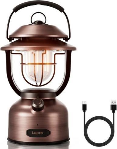 Actual product image Lepro LED Retro Camping-Laterne mit Powerbank-Funktion