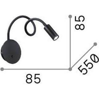 Thumbnail - Ideal lux, Wandleuchte + Deckenleuchte, FOCUS LED Wandleuchte 3,5W ⌀85mm Weiss warmweiss 203171 (280 lm)