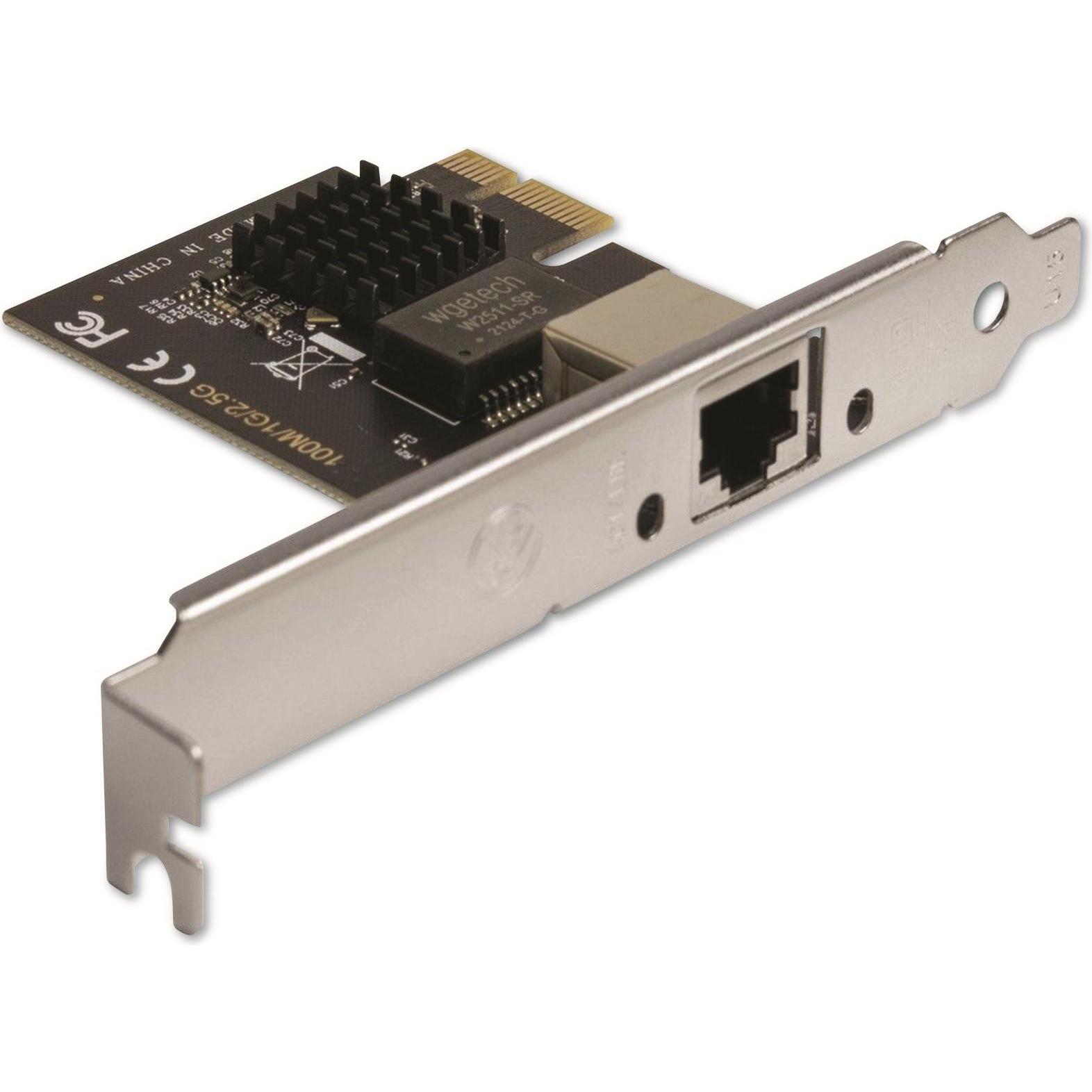 Intertech Argus (PCIe), Netzwerkkarte, Schwarz