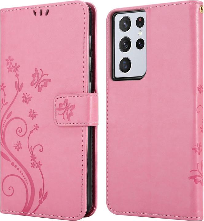 Produktbild Cadorabo Flower Book Hülle (Samsung Galaxy S21 Ultra)