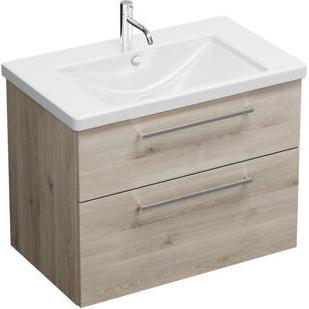 burgbad, Badmöbelset, Eqio Keramik-Waschtisch inklusive Waschtischunterschrank, Breite 830 mm
