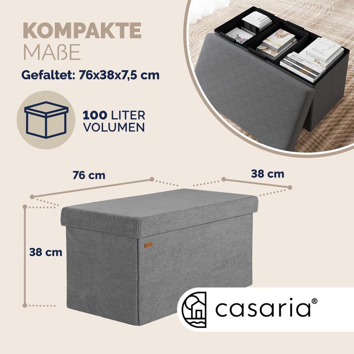 Image du produit Casaria Coffre de siège Cord (76 cm)