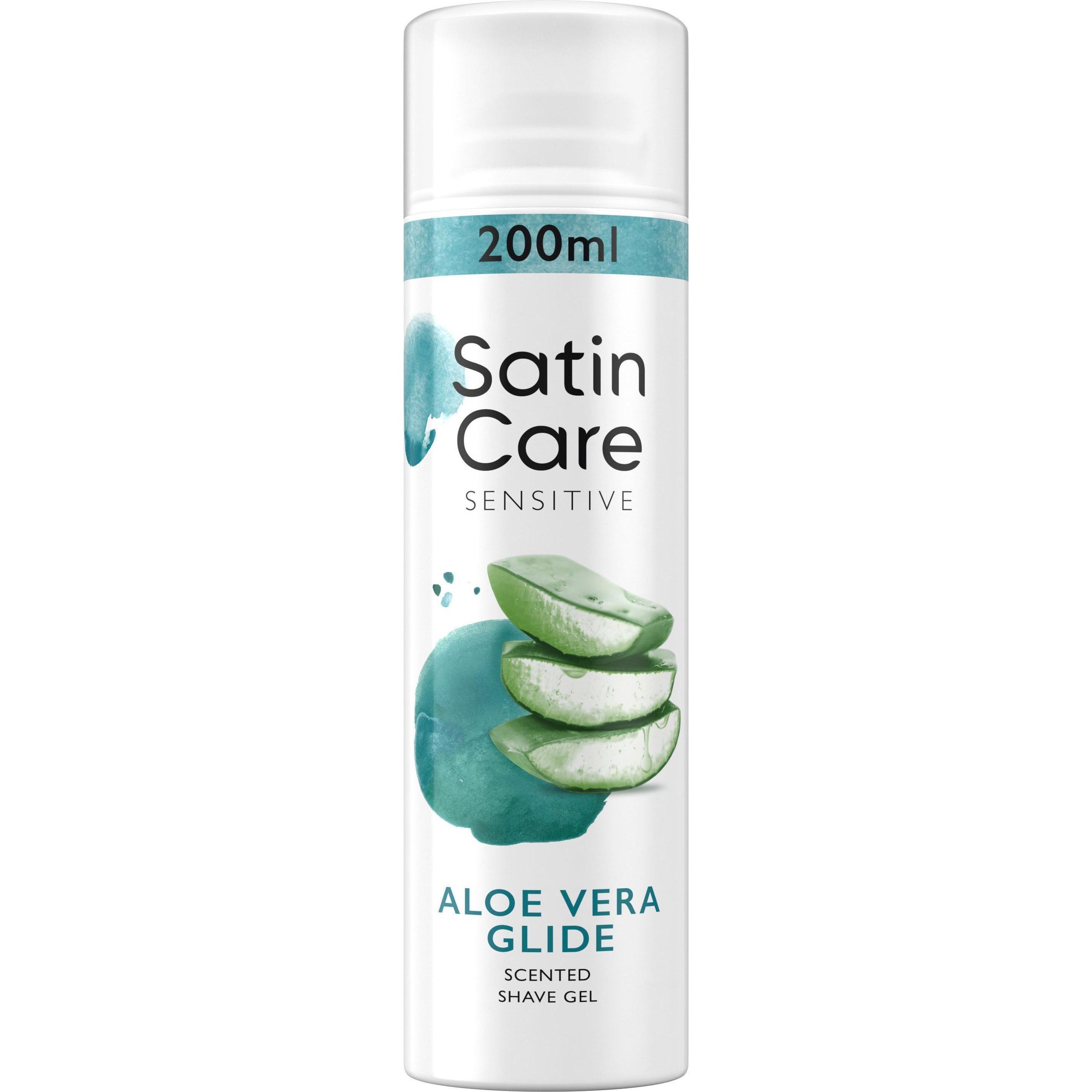 Gillette, Schiuma da barba + Gel da barba, Satin Care Pelle Sensibile 200ml (200 ml, Gel da barba)