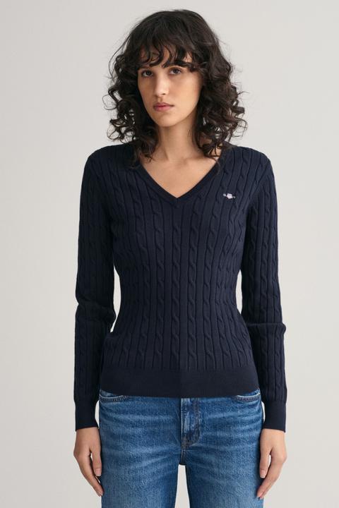 Image du produit GANT Pull en Coton Élastique à Col en V (M)