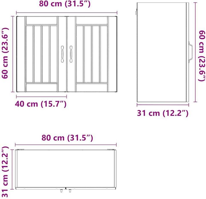 Immagine prodotto vidaXL Madlene (80 x 31 x 60 cm)