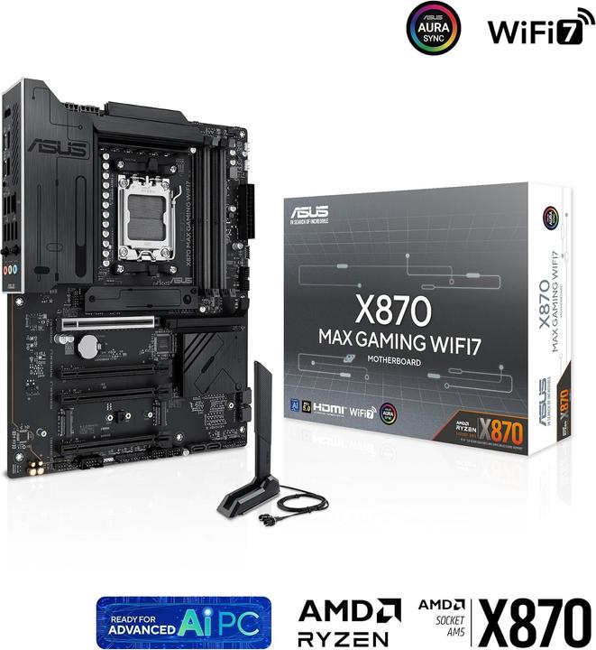 Productafbeelding ASUS X870 Max Gaming WIFI7 (AM5, AMD X870, ATX)
