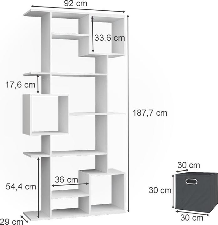 Actual product image Vicco Cube (92 x 29 x 187.70 cm)