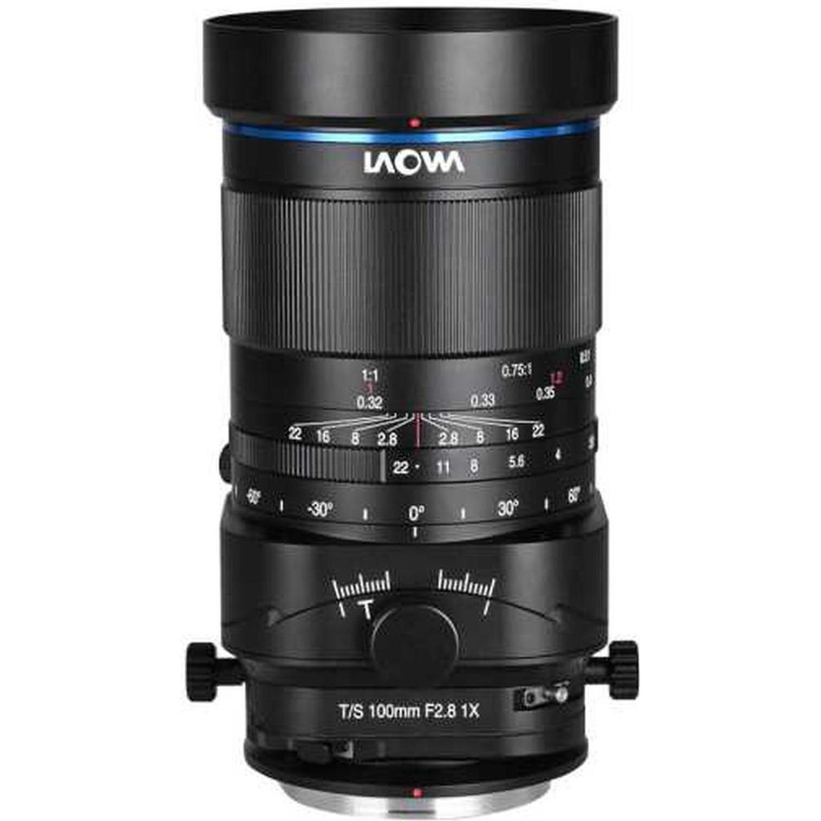 Laowa 100mm f/2.8 Tilt Shift 1X Macro Lens Fuji GFX (Fujifilm GFX, Formato medio), Obiettivo, Nero