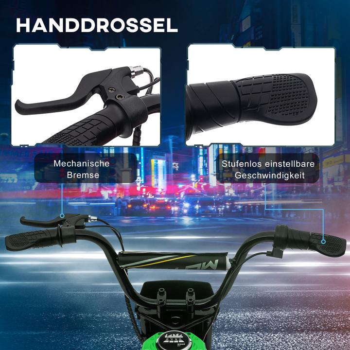 Produktbild Homcom Kinder Elektro-Motorrad Kunststoff, Metall Grün (12 V)