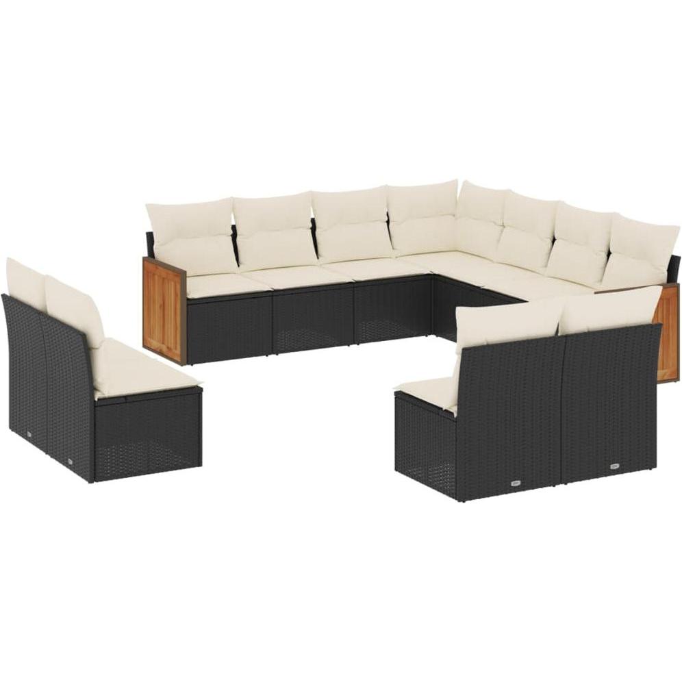 VidaXL, Gartenlounge, 10-tlg. Garten-Lounge-Set mit Kissen