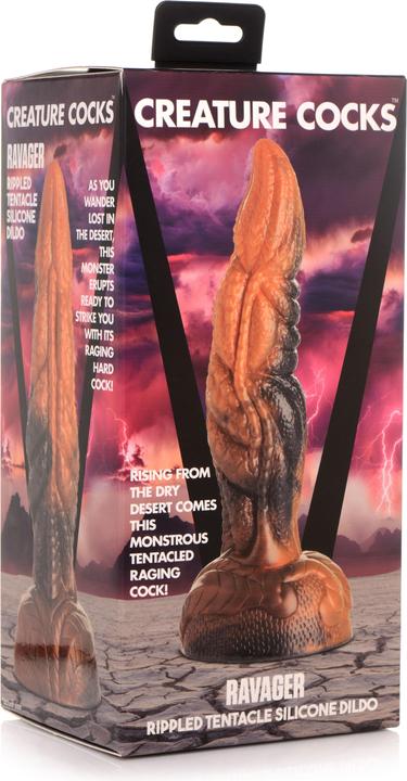 Actual product image Frisky Ravager Rippled Tentacle Silicone Dildo