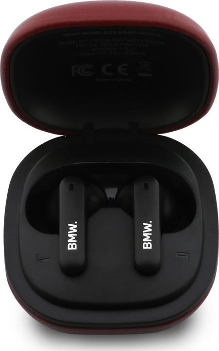Actual product image BMW Headphones Bluetooth TWS Leather Metal Logo ENC red (Wireless)
