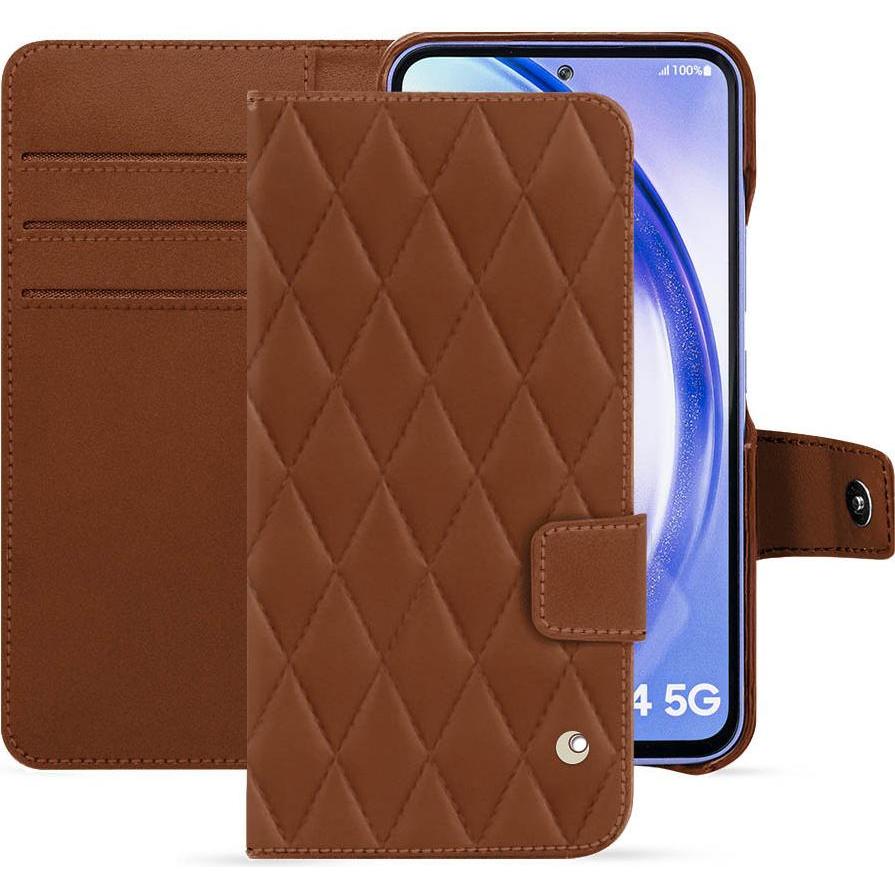 Noreve Lederschutzhülle Samsung Galaxy A54 (Samsung Galaxy A54 5G), Smartphone Hülle, Braun