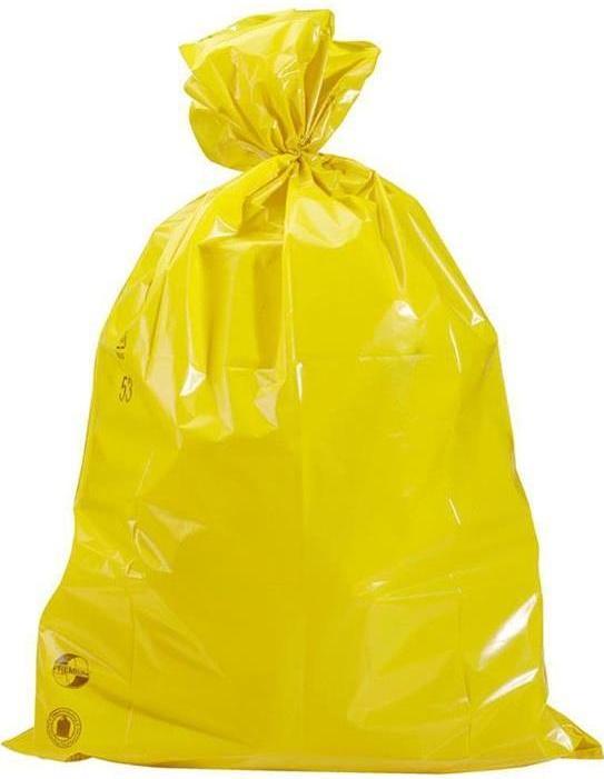Produktbild Transpak Müllsack Premium Inhalt 120l Masse 700x1100mm Stärke 45µ PE gelb (250x, 120 l)