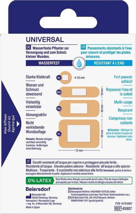 Energie-Label Hansaplast Universal (40 x)