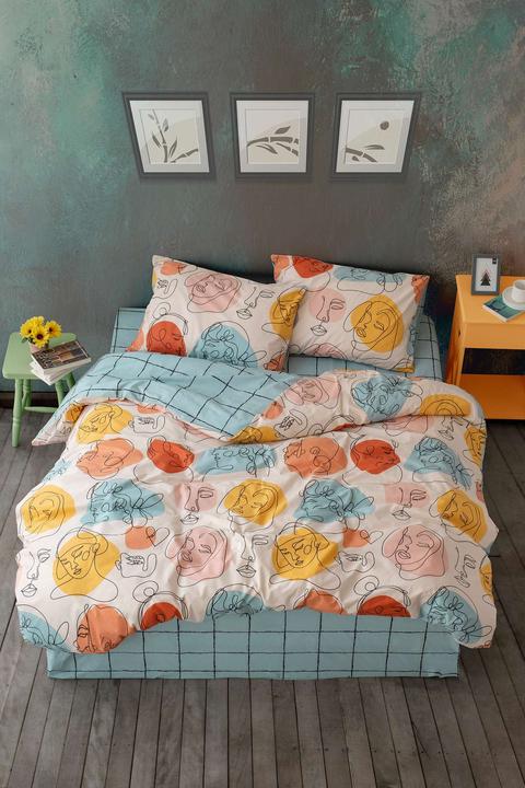 Productafbeelding L'essentiel Modern Ranforce Double Quilt Cover Set (Dekbedovertrek, 200 x 220 cm)
