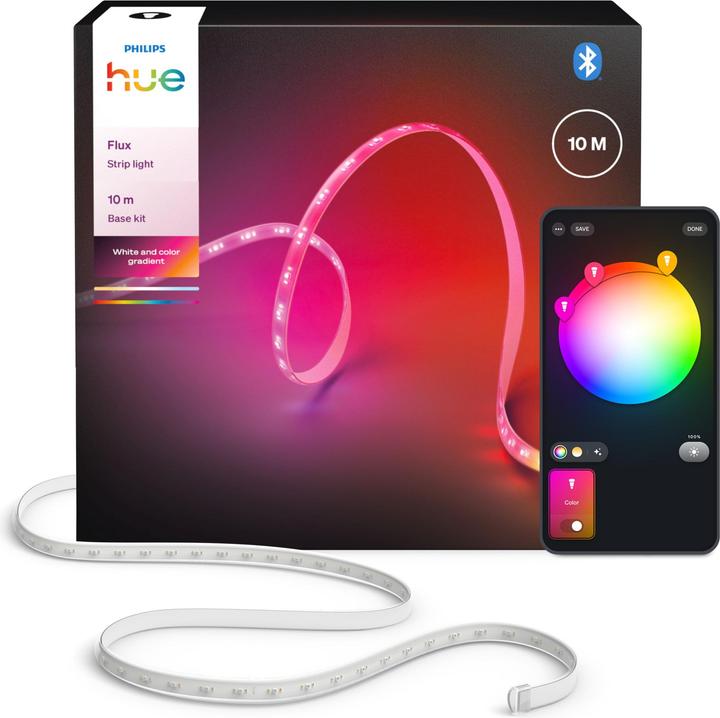 Productafbeelding Philips Hue Flux Gradient Lightstrip (RGBW, 1000 cm, Interieur)