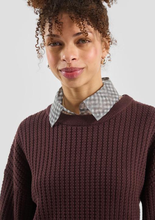 Produktbild s.Oliver Strickpullover Strukturierter Pullover (XL)