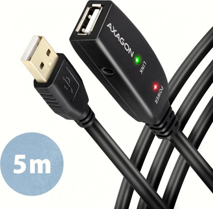 Actual product image Axagon USB A – USB A (5 m, USB 2.0)