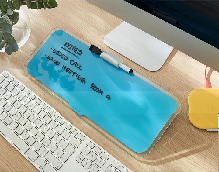 Image du produit Leitz Tableau de bord en verre bleu (38 x 15 cm)