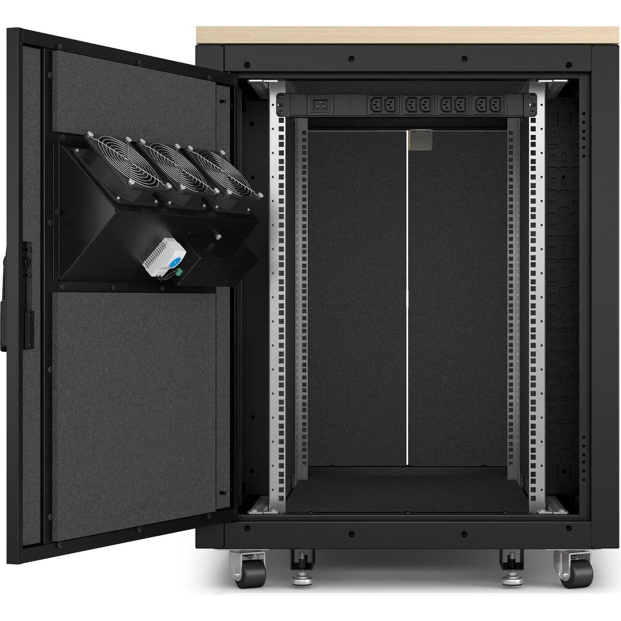 Thumbnail - APC Netzwerkschrank NetShelter CX AR4017IA Soundproof 17HE (10.87 HE, 19 Zoll Rack), Serverschrank, Grau