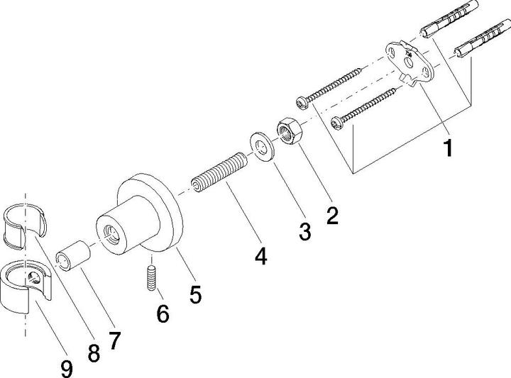 Produktbild Dornbracht Brausehalter, Rosette 55 mm