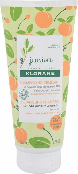 Actual product image Klorane Junior Peach (Liquid shampoo, 200 ml)