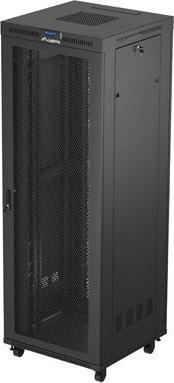 Produktbild Lanberg Stehender Rackschrank 19" 47U 800x800 schwarz perforierte Tür LCD (FLAT PACK) (47 HE, 19 Zoll Rack)