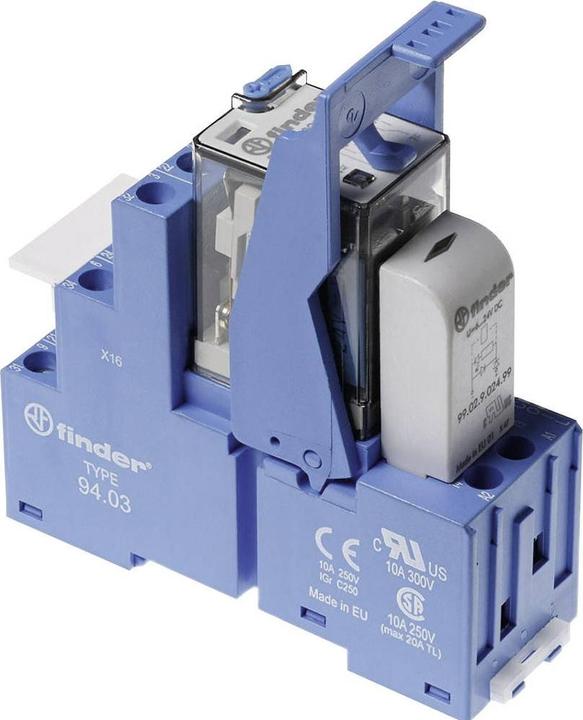Finder 58.33.9.024.0050 Relay module Rated voltage: 24 V/DC Switching current (max.):