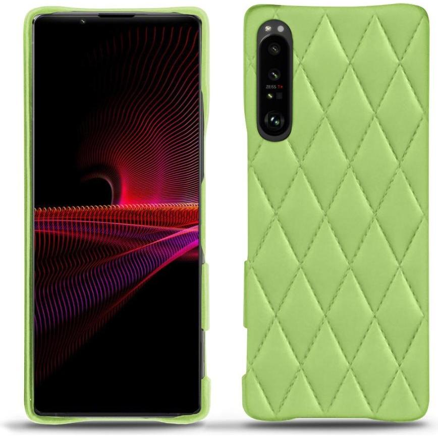 Thumbnail - Noreve Lederschutzhülle (Sony Xperia 1 III), Smartphone Hülle, Grün